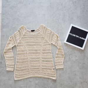 Massimo Dutti Crocheted Long Sleeve Blouse